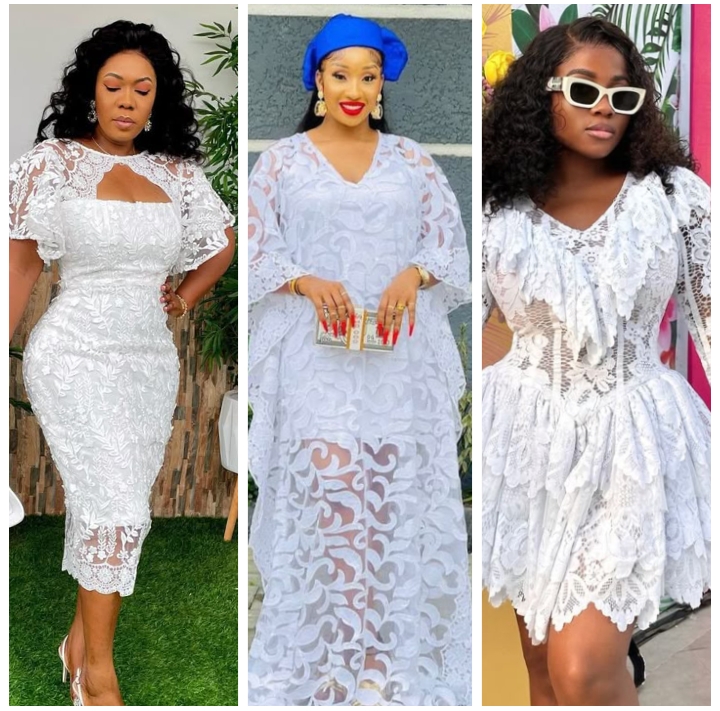 Latest White Lace Styles for Young Ladies