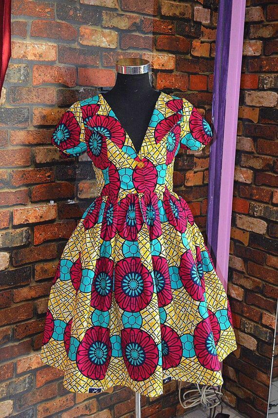 A-Line Gown with Ankara