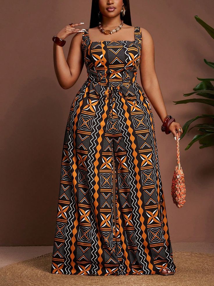 A-Line Gown with Ankara