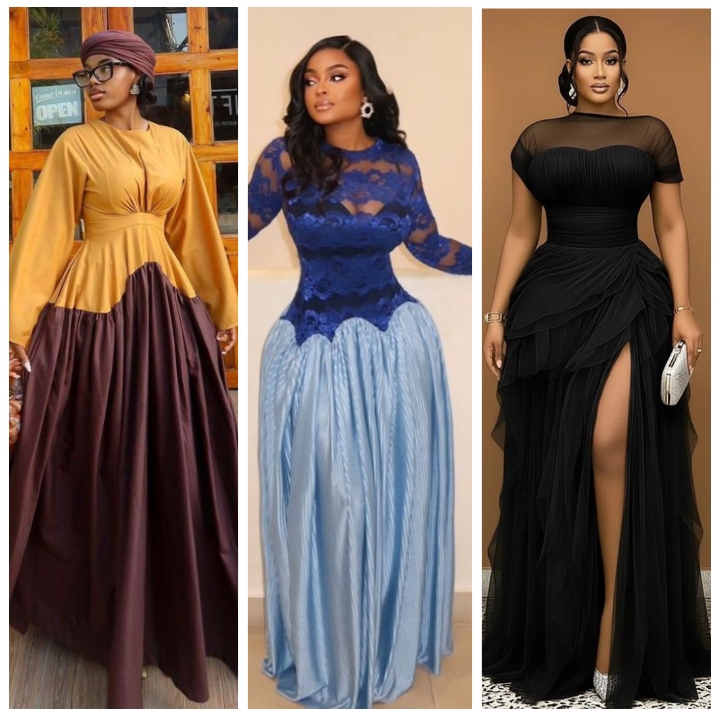 Latest Material Long Gown Styles for Weddings