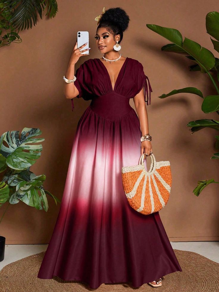 Simple A-Line Gown Styles with Material 