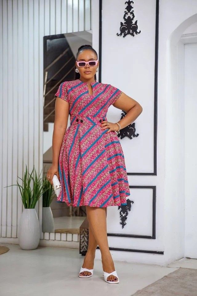 A-Line Gown with Ankara