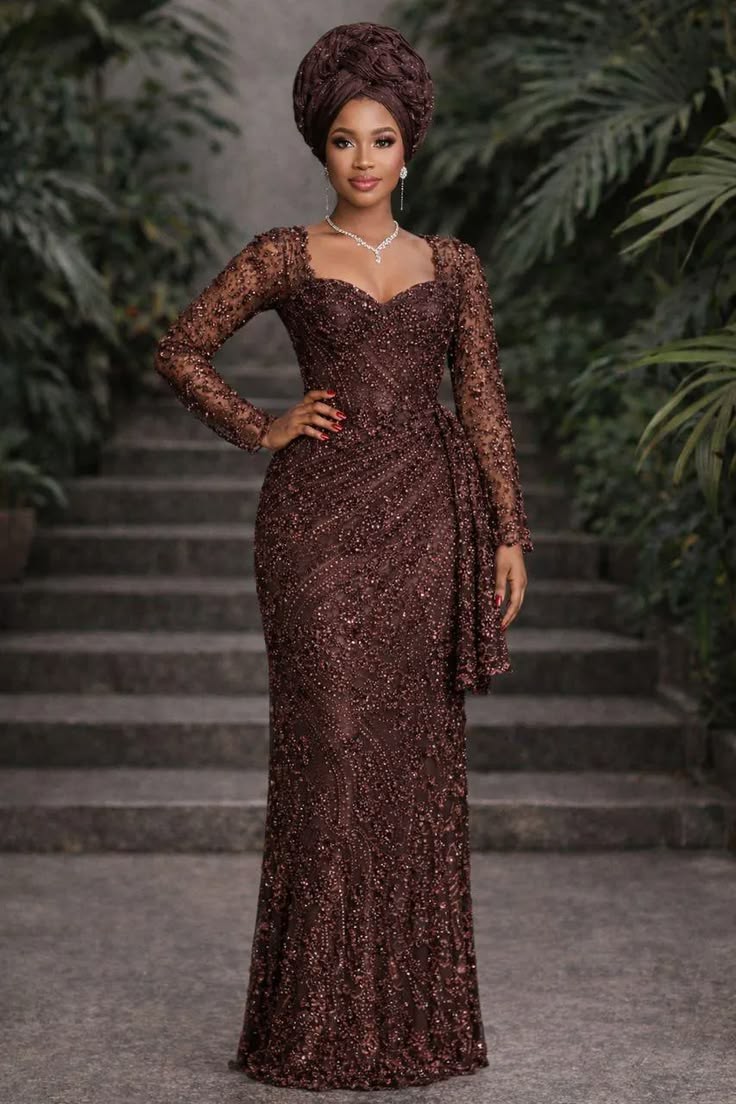 3-yard Lace Long Gown Styles