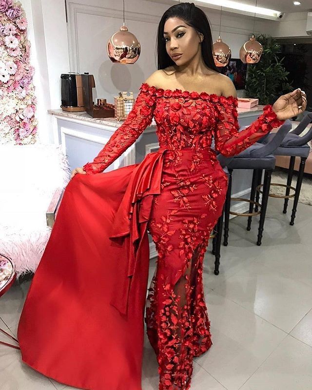 Off Shoulder Lace Gown Ideas 