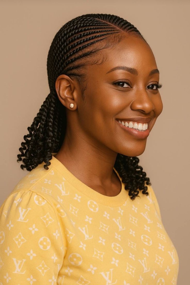 Medium Short Braids with Attachments 