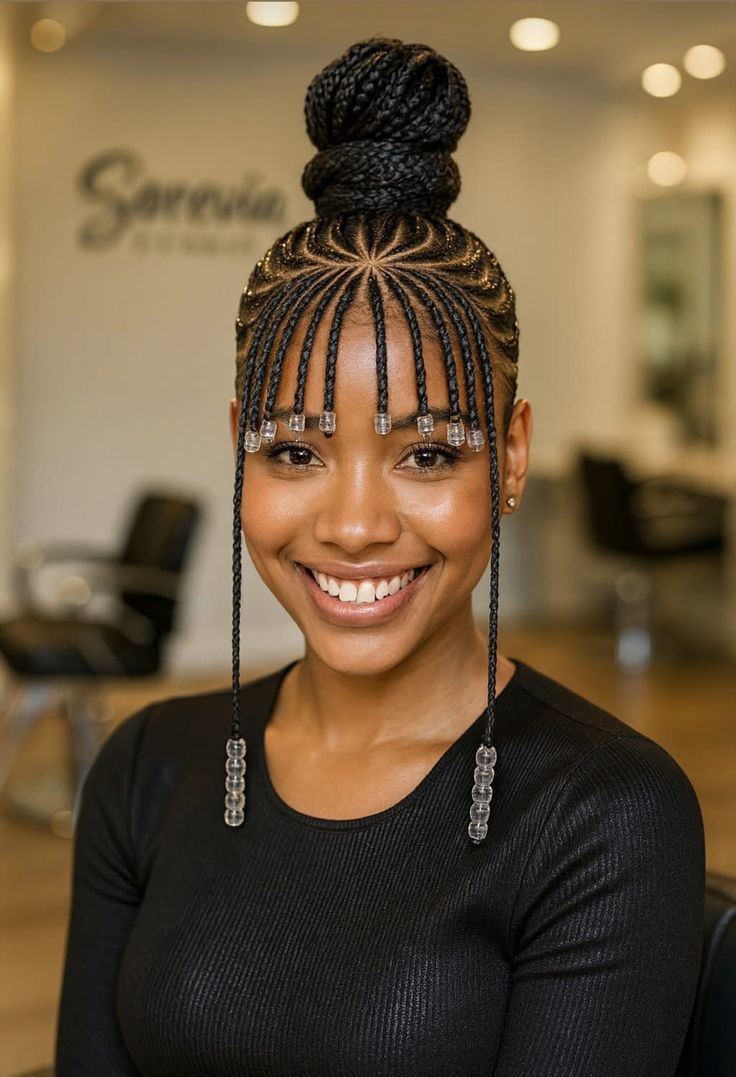 Medium Short Braids with Attachments 