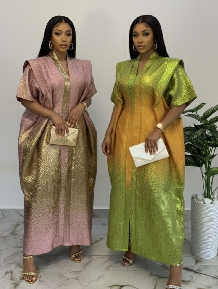 Silk Bubu Gown Styles for Slim Ladies 
