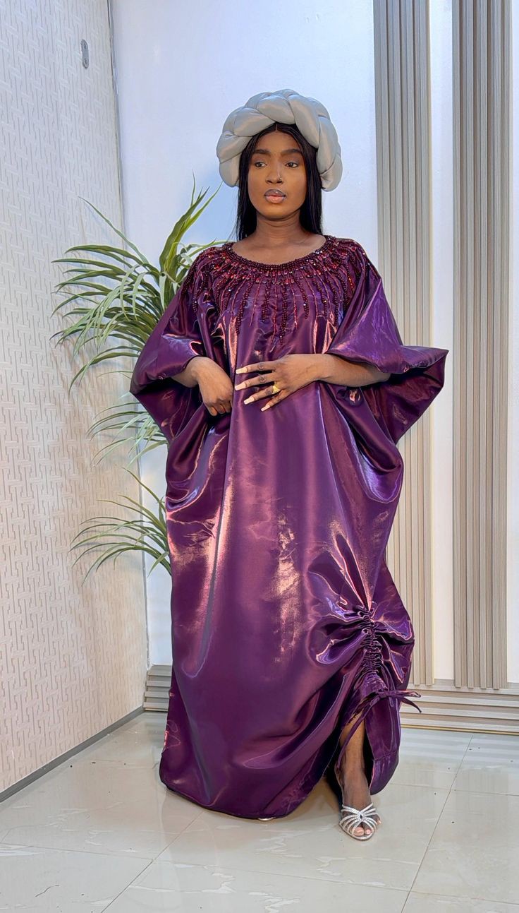 Simple Silk Bubu Gown Styles in Nigeria 