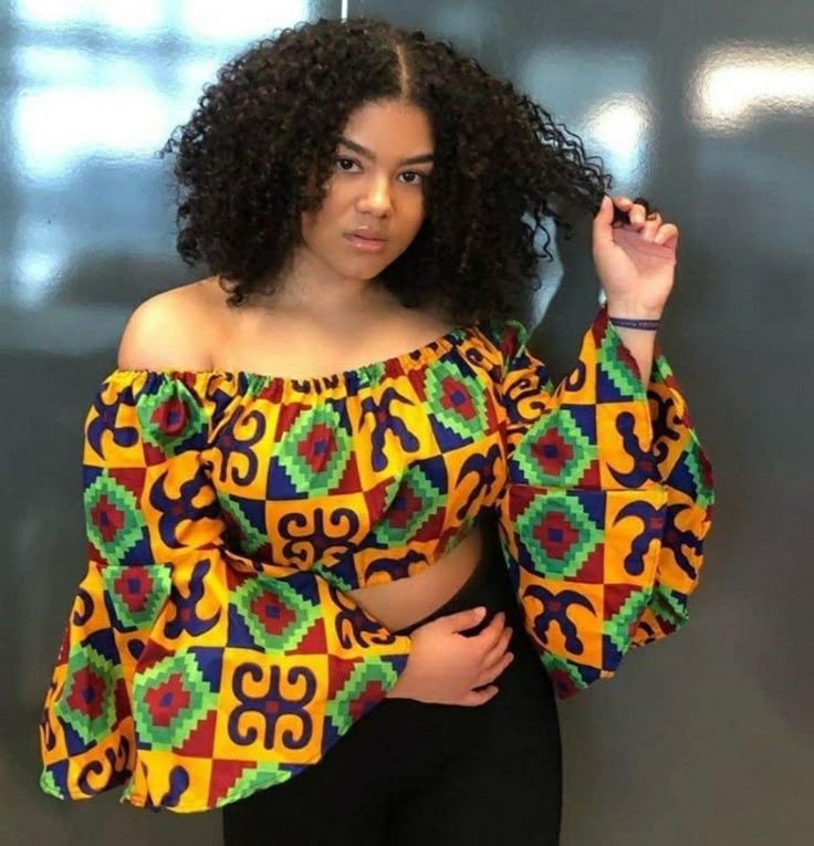 Ankara crop top styles for weddings ​