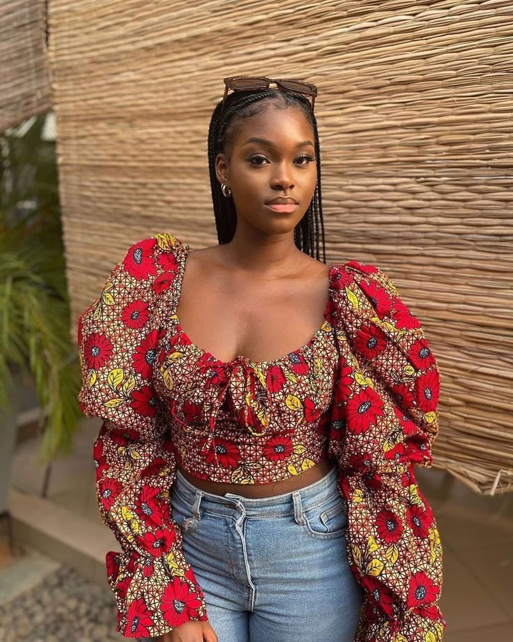 Latest Ankara crop top styles for ladies