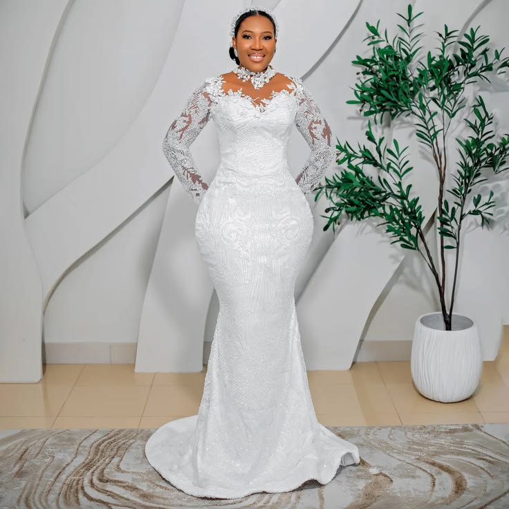 White Lace Gown Styles for Wedding