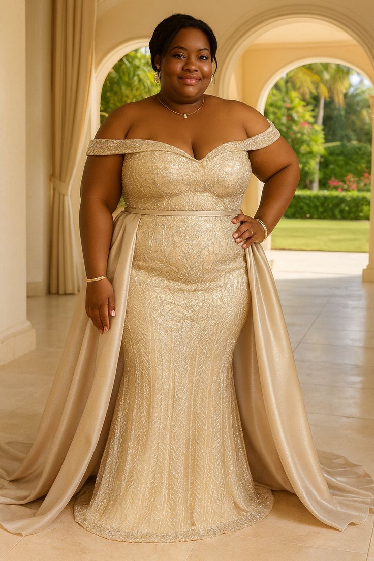 Off -Shoulder Lace Ideas for Fat Women ​