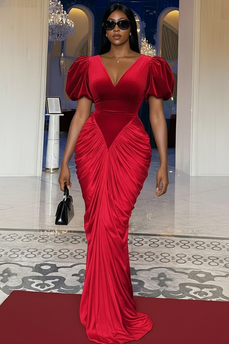 Latest Crepe Material Styles for Long Gowns