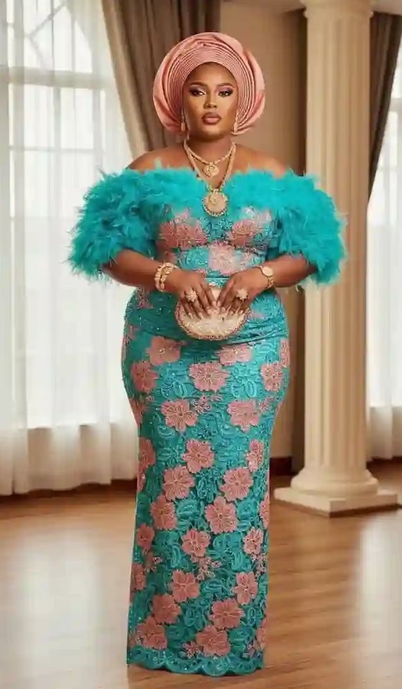 Off -Shoulder Lace Ideas for Fat Women ​