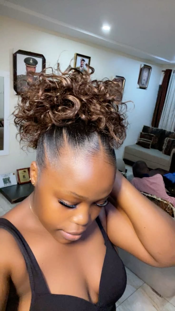 Packing Gel Hairstyles with Kinky Hair 