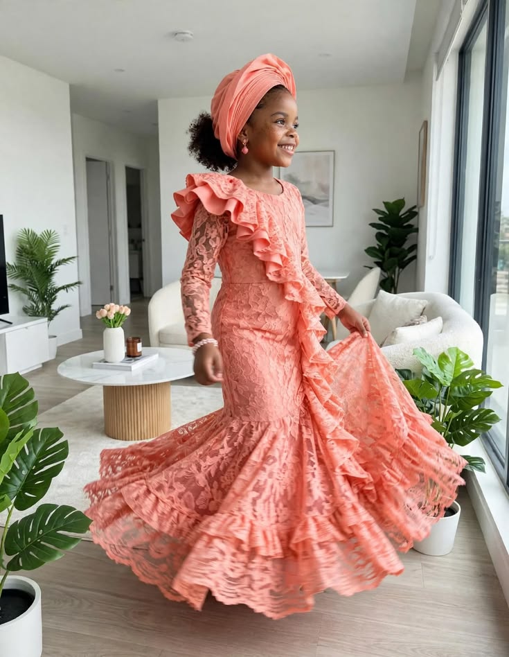 Trending Simple Lace Styles for Girl Child