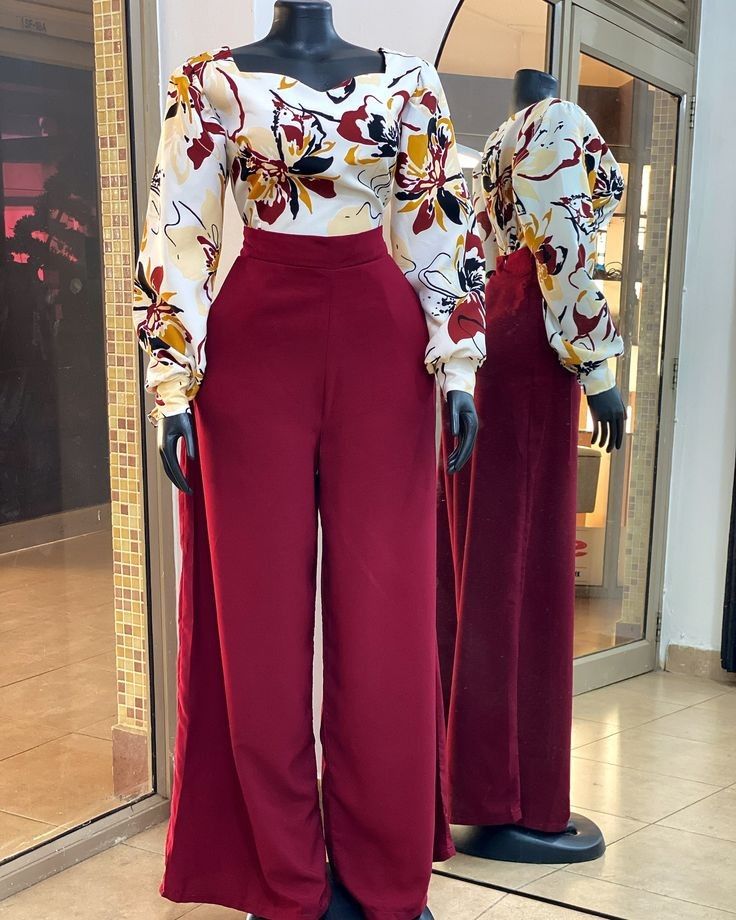 Simple Material Top and Trousers Styles