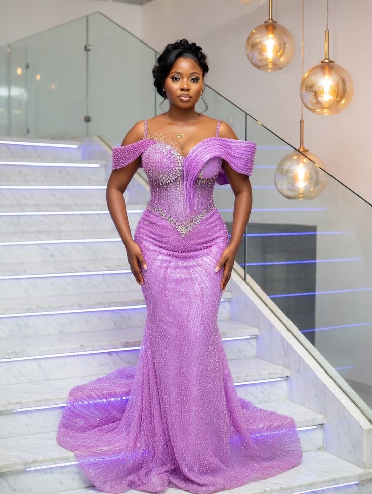 Latest Lace Styles for Plus Size Ladies in Nigeria ​