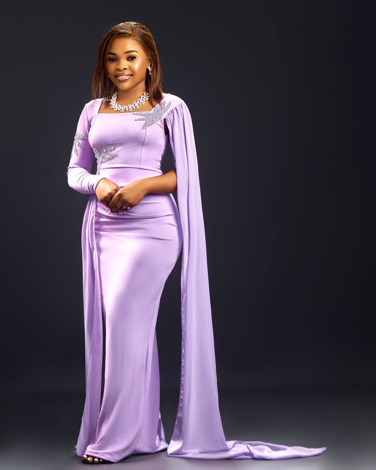 Latest Crepe Material Styles for Long Gowns