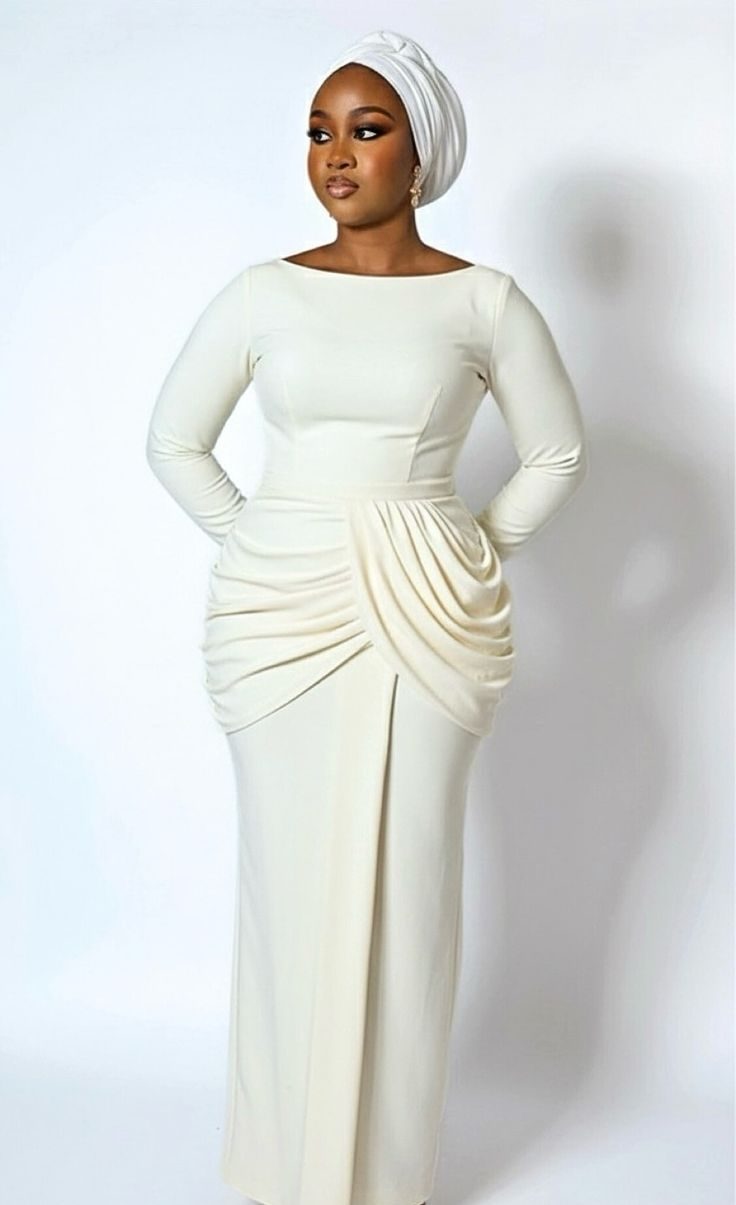 Plain Material Styles for Ladies in Nigeria ​