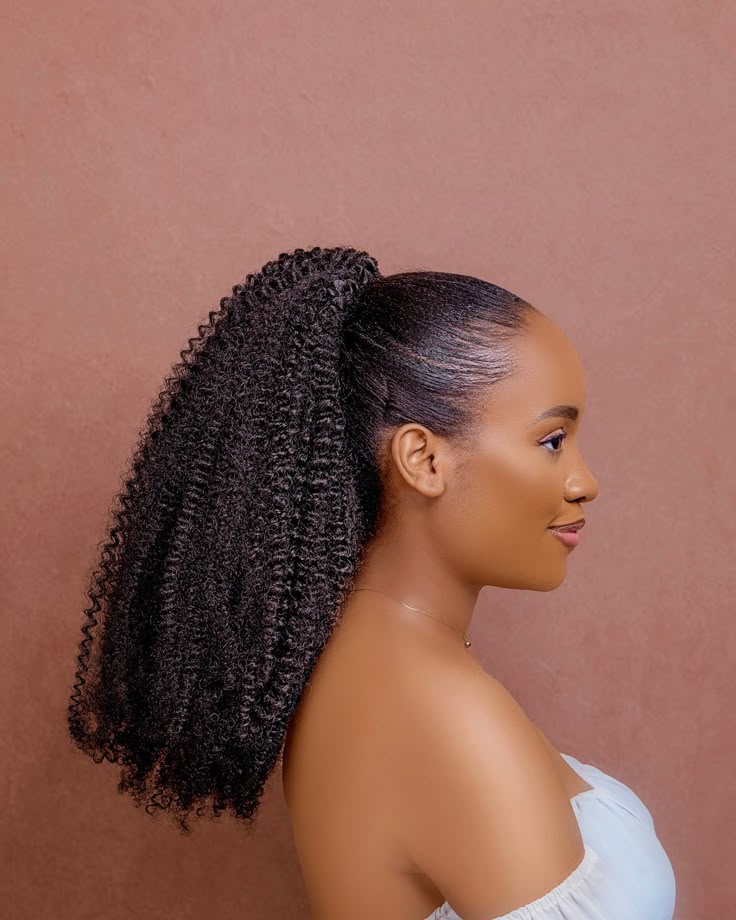 Long Packing Gel Hairstyles with Kinky