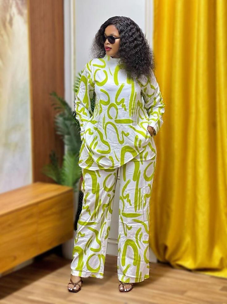 Trousers and Top with Vintage Materials ​