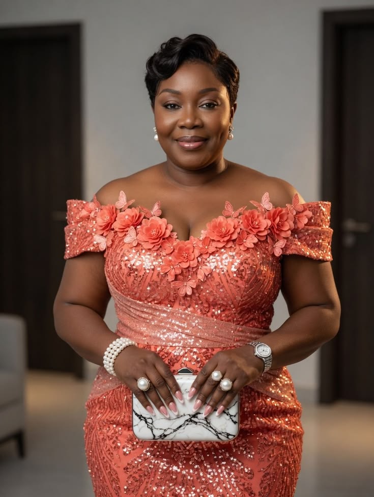 Off -Shoulder Lace Ideas for Fat Women ​