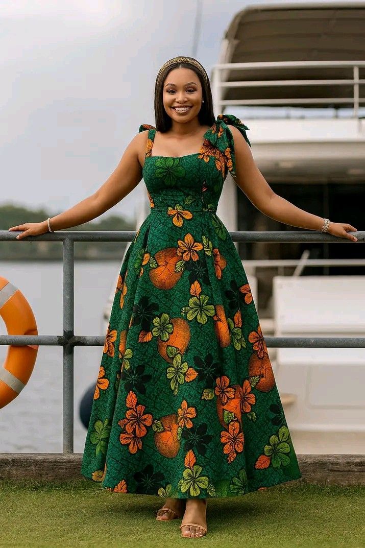 Ankara Long Gown Styles for Teenage Girls ​