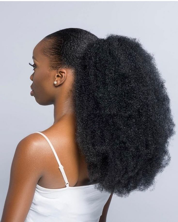 Long Packing Gel Hairstyles with Kinky