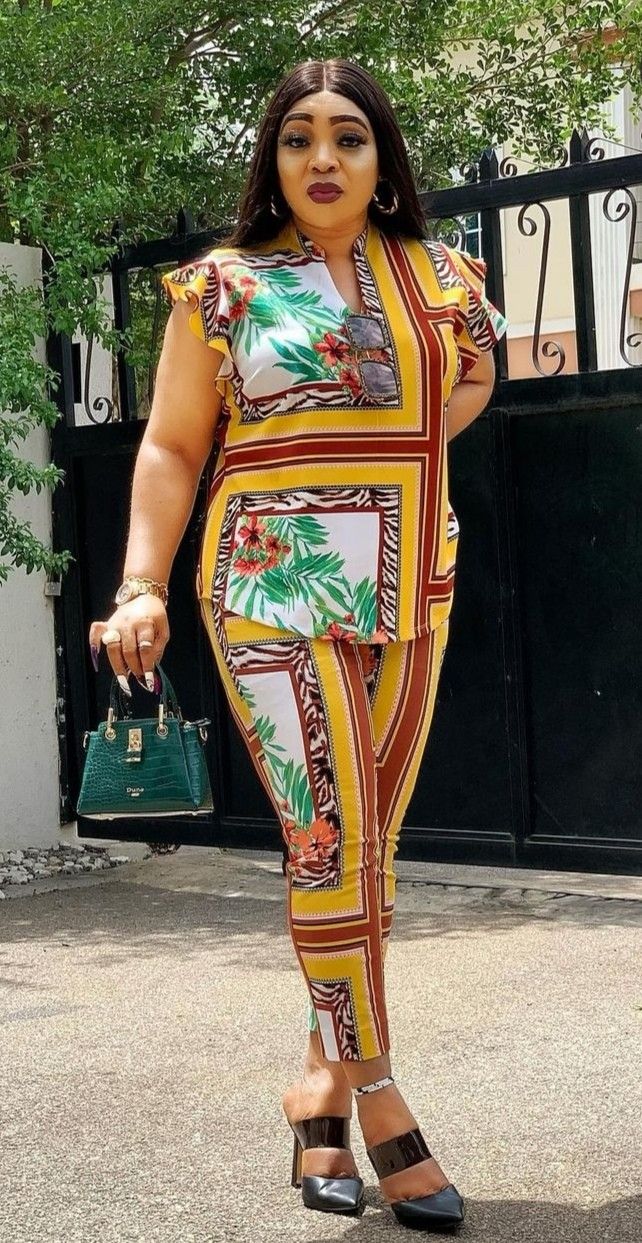 Trousers and Top with Vintage Materials ​