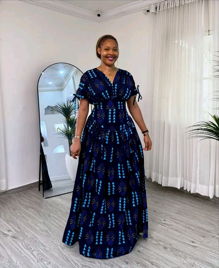 Ankara Long Gown Styles for Teenage Girls ​