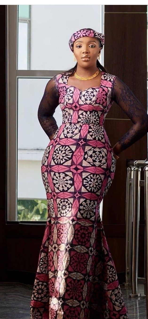 Latest Trendy Ankara Long Gown Designs 