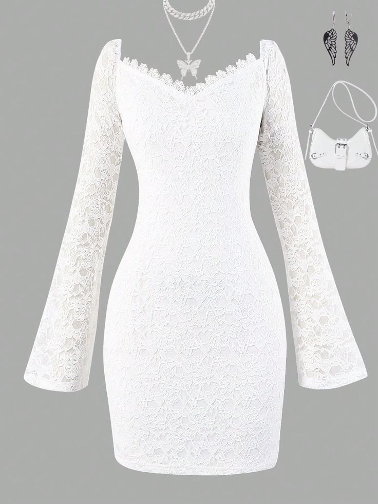 White Lace Gown Styles for Teenage Girls