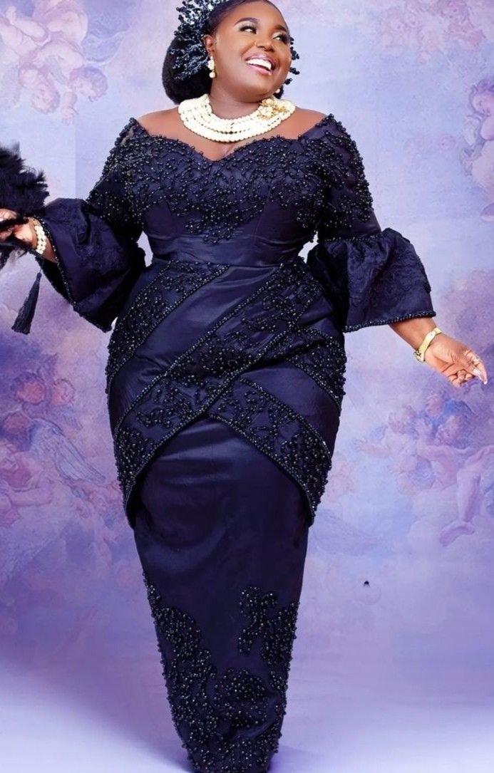 Latest Lace Styles for Plus Size Ladies in Nigeria ​