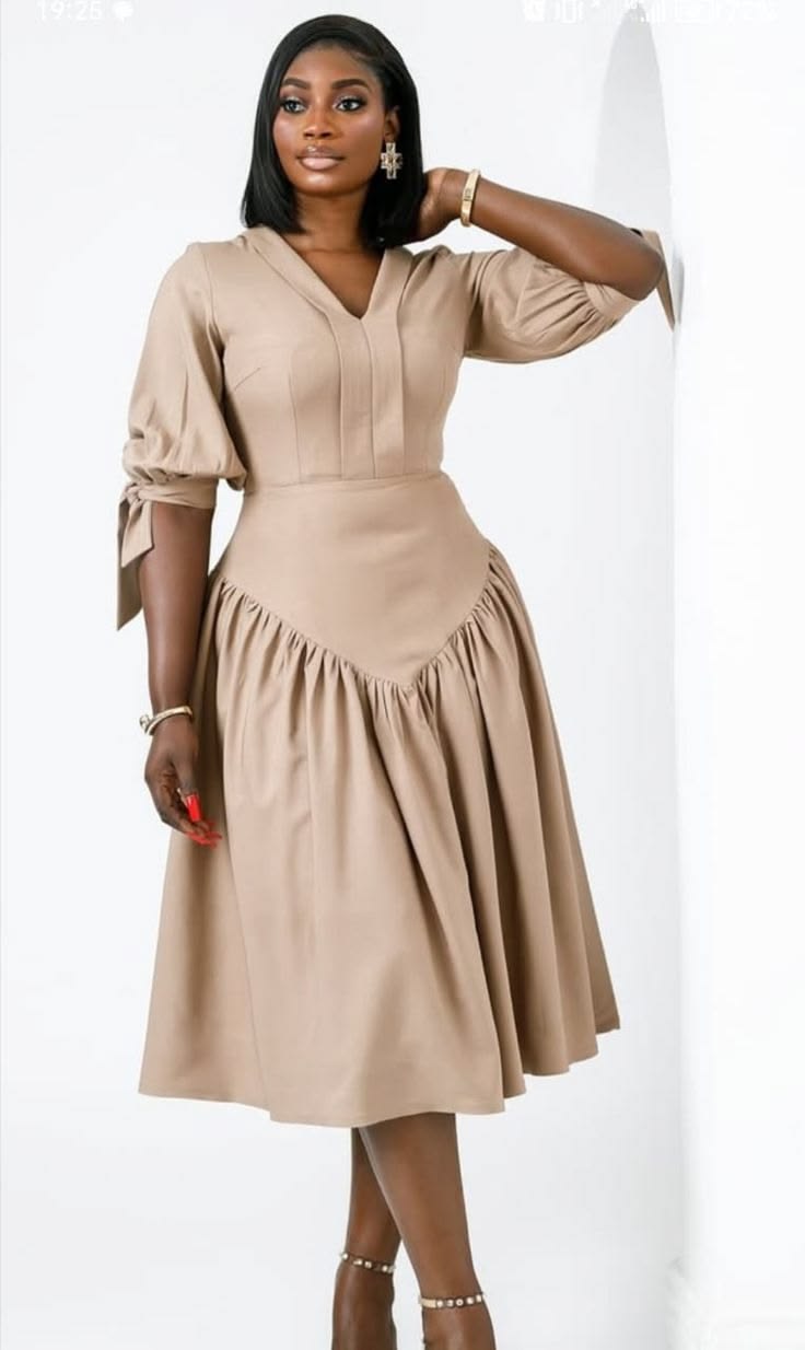 Simple Crepe Material Gown Styles
