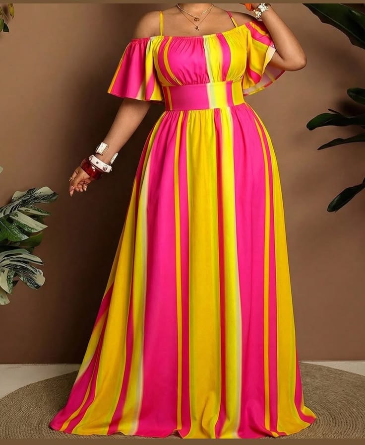 Beautiful Flower Material Gown Ideas