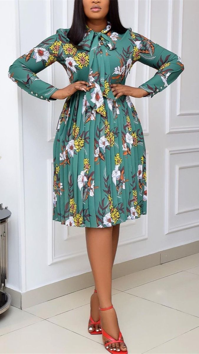 Flowered Chiffon Gown Styles