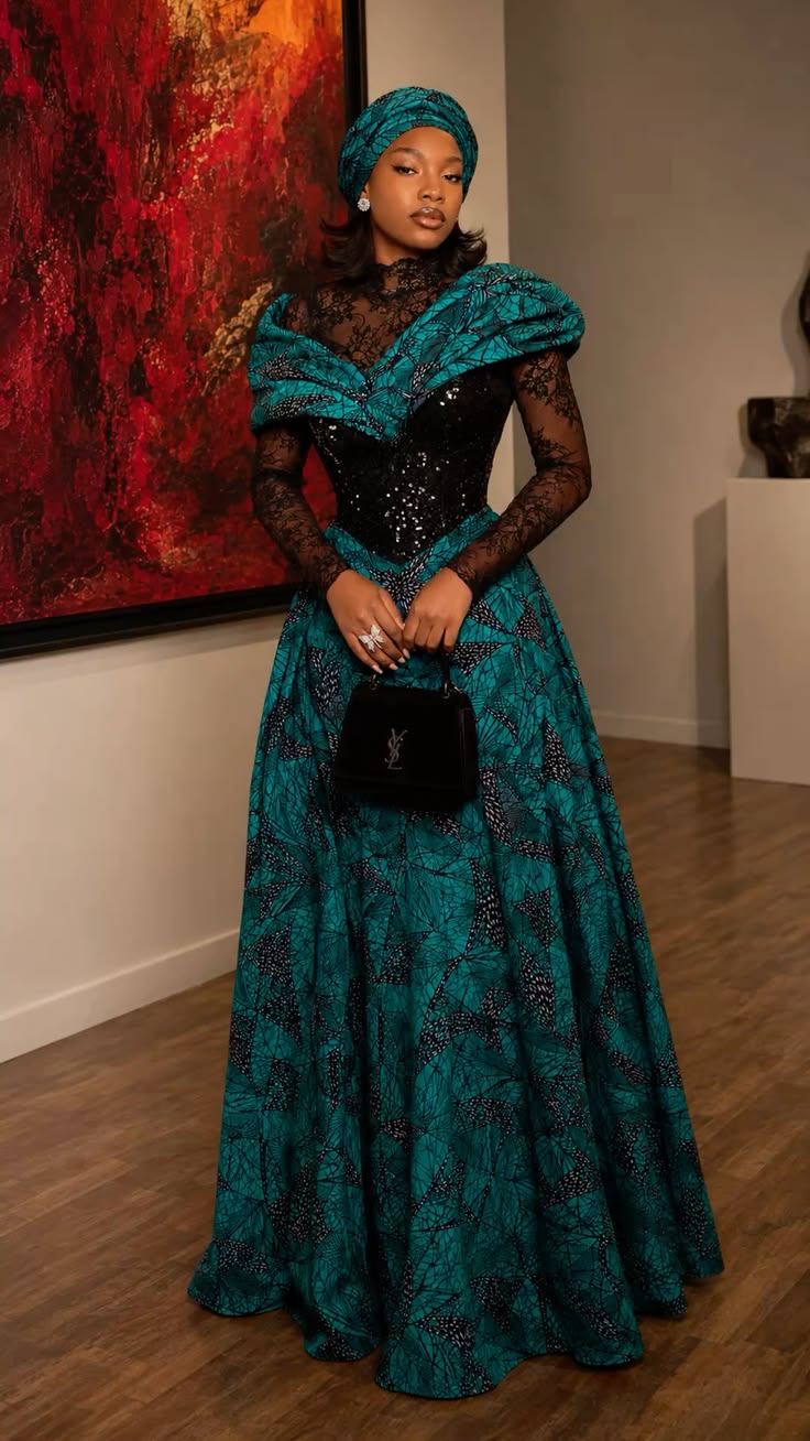 Ankara Long Gown Styles for Teenage Girls ​