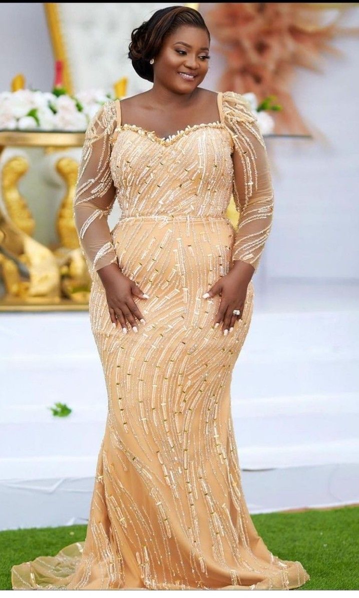 Latest Lace Styles for Plus Size Ladies in Nigeria ​