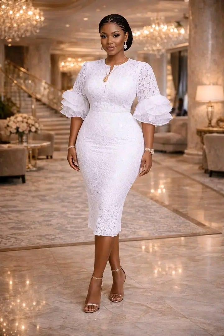 White Lace Gown Styles