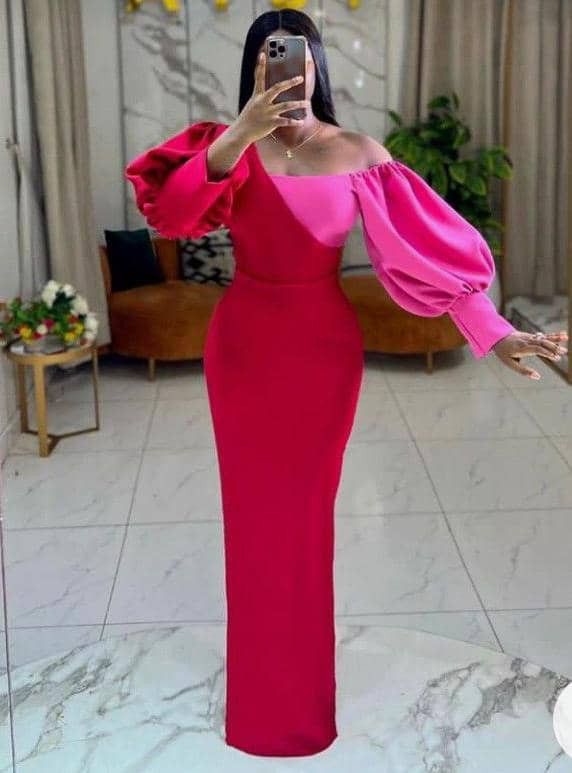 Comfortable Crepe Material Gown Styles