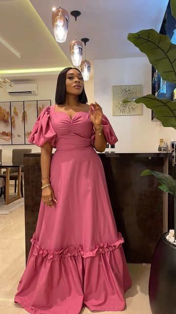 Crepe Material Styles for Long Gowns in Nigeria