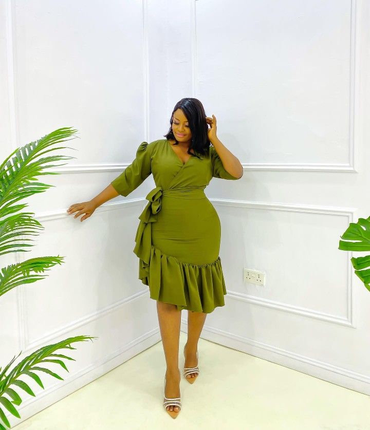 Short Crepe Material Gown Styles
