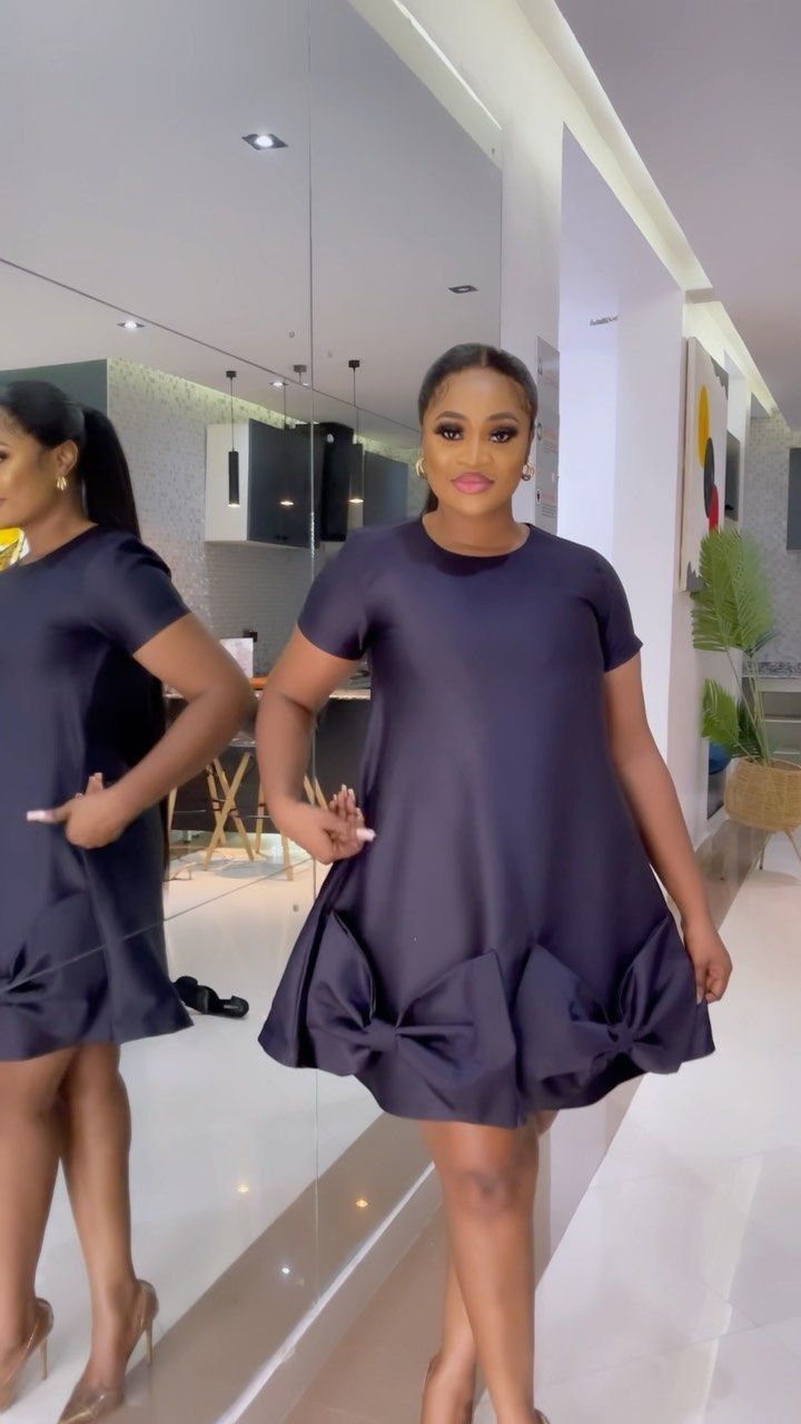 Plain Material Styles for Short Gown ​