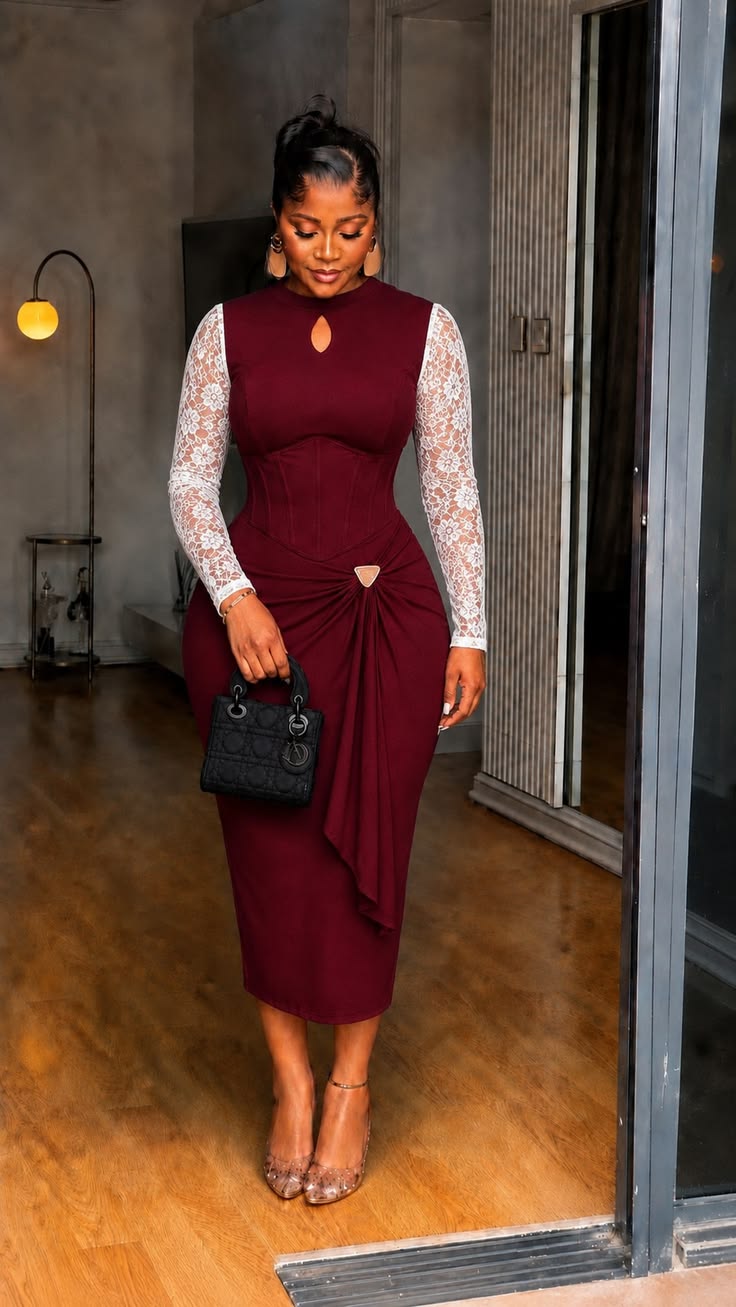 Latest Crepe Material Styles for Long Gowns