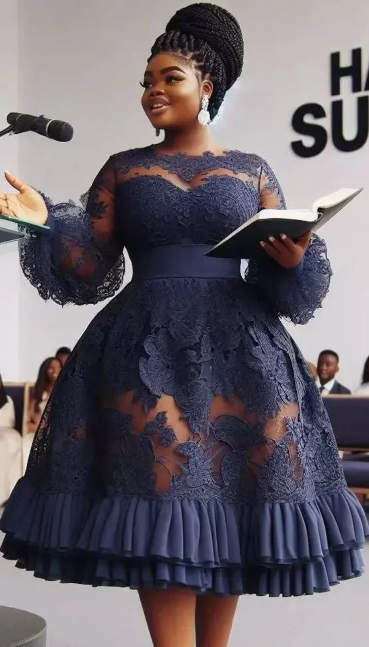Latest Lace Gown Styles for Teenage Girls ​