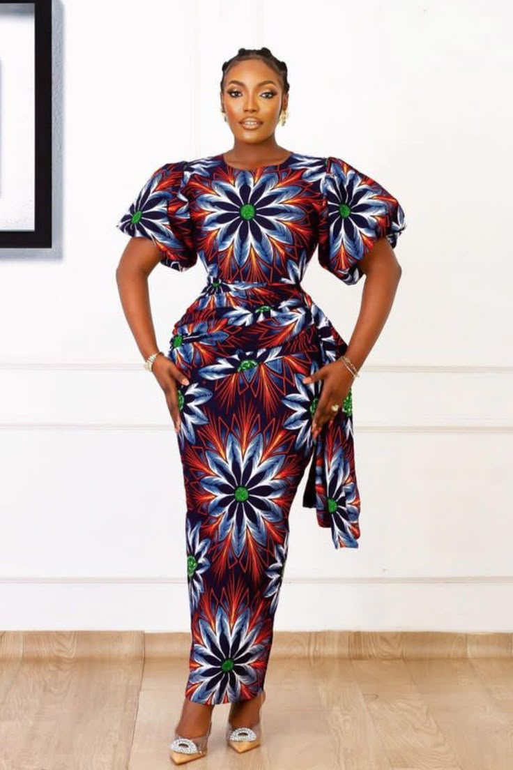 Latest Trendy Ankara Long Gown Designs 