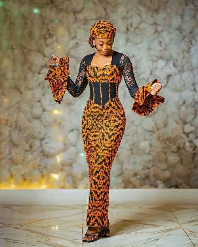 Ankara Long Gown Styles for Teenage Girls ​