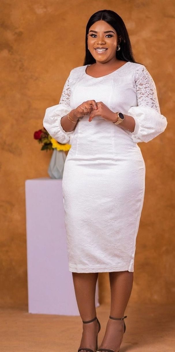 Short White Lace Gown Styles