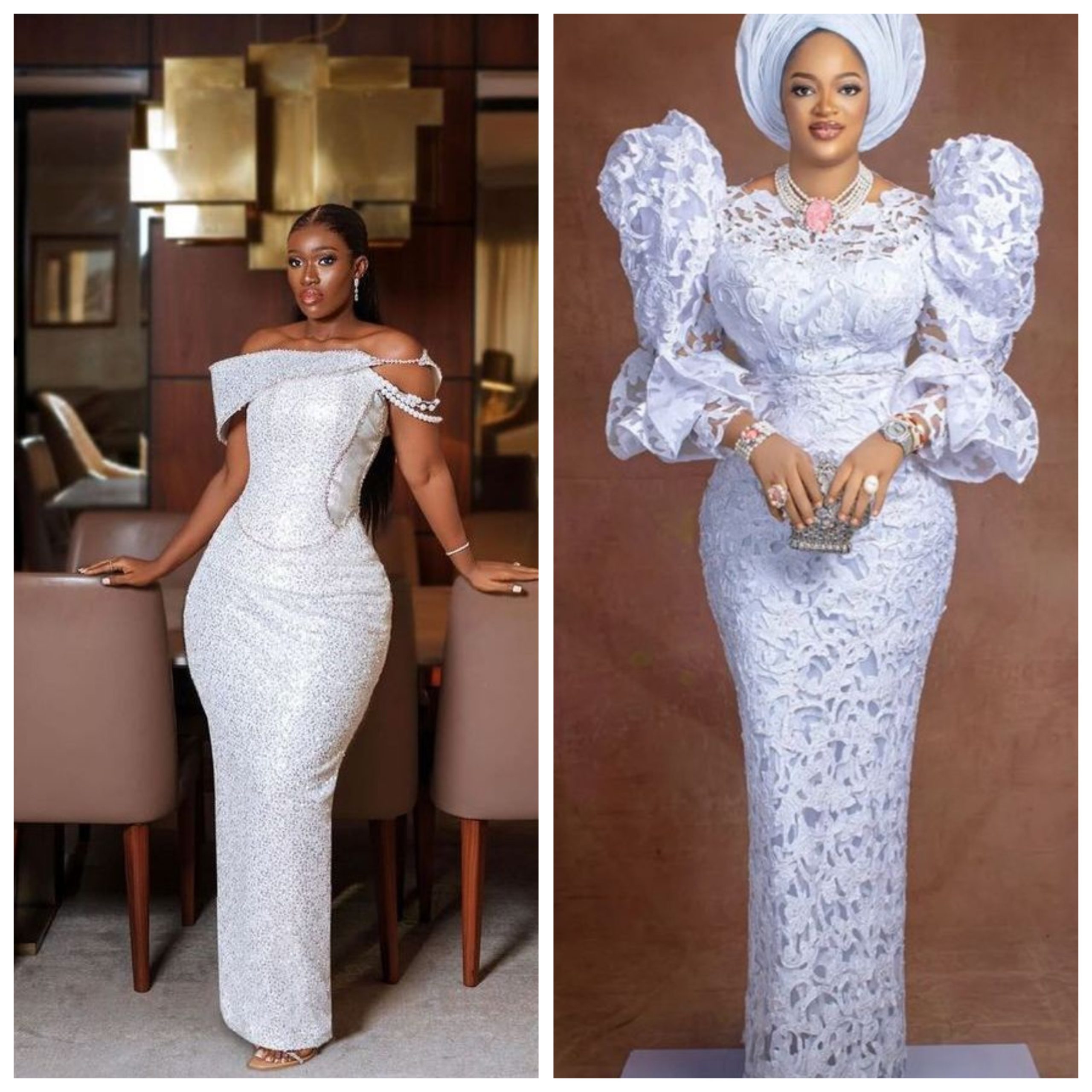 Styles for White Lace Gown